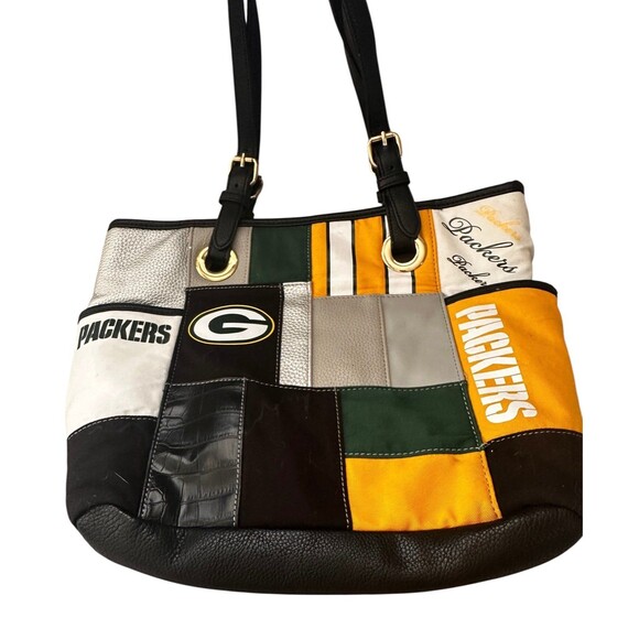 Green Bay Packers Tote/Purse Bag With Team Logos by Bradford Exchange Football - Picture 6 of 11